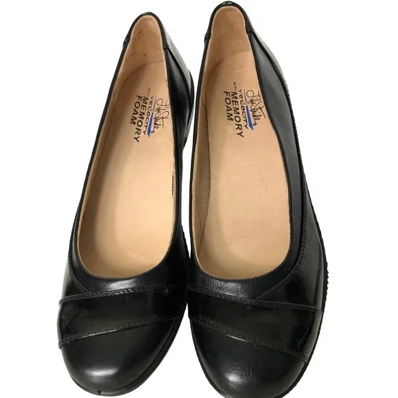 LifeStride Velocity Memory Foam Flats Black Womens Size: M